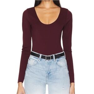 Women's Good American Burgundy Bodysuit, Medium